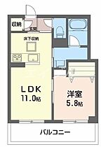 タン　カルム  ｜ 岡山県倉敷市浜町1丁目（賃貸マンション1LDK・1階・41.25㎡） その2