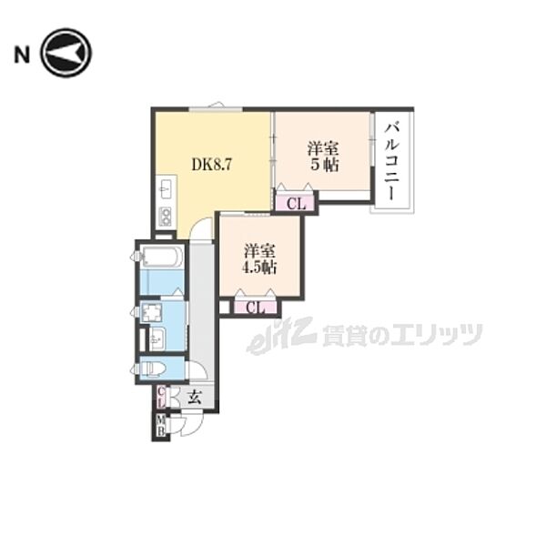 ピレーネ明和 304｜大阪府寝屋川市明和2丁目(賃貸アパート2LDK・3階・44.31㎡)の写真 その2