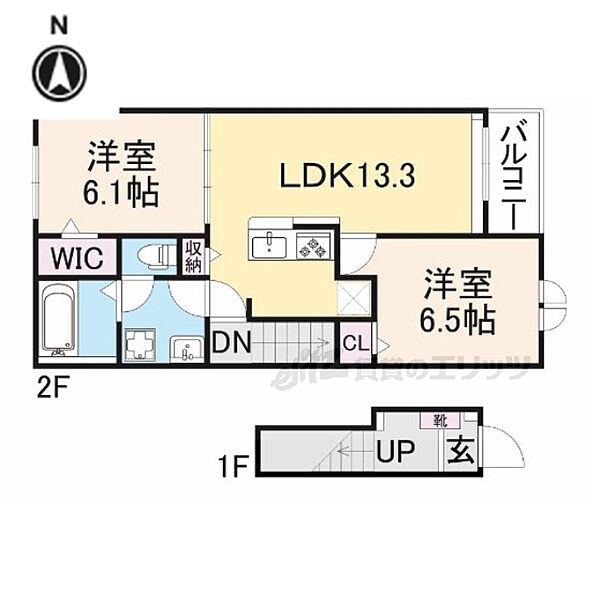 グレイス大和小泉 206｜奈良県大和郡山市小泉町(賃貸アパート2LDK・2階・59.55㎡)の写真 その2