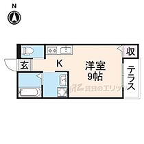 グラディート富雄駅前 104 ｜ 奈良県奈良市富雄北1丁目（賃貸アパート1R・1階・23.60㎡） その2