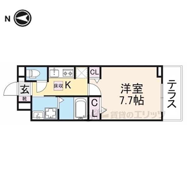 アンジュ　ド　ボヌール　香里園 110｜大阪府枚方市南中振２丁目(賃貸アパート1K・1階・27.02㎡)の写真 その2