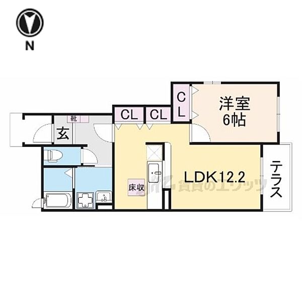 大阪府寝屋川市明和1丁目(賃貸アパート1LDK・1階・45.72㎡)の写真 その2