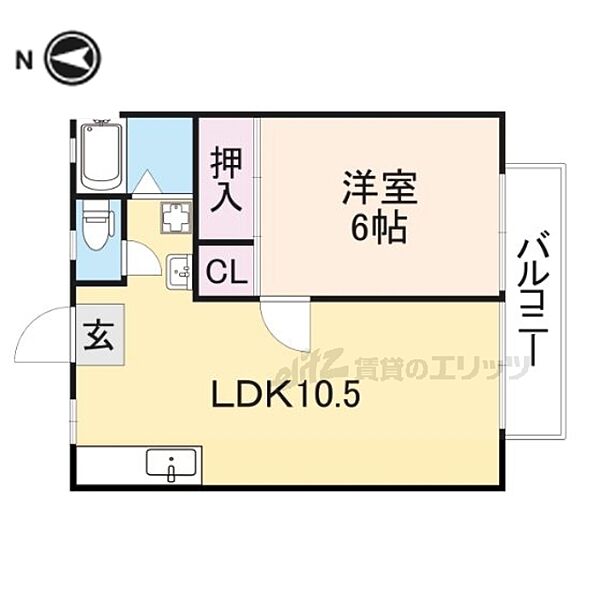 奈良県奈良市北之庄西町1丁目(賃貸マンション1LDK・2階・35.00㎡)の写真 その2