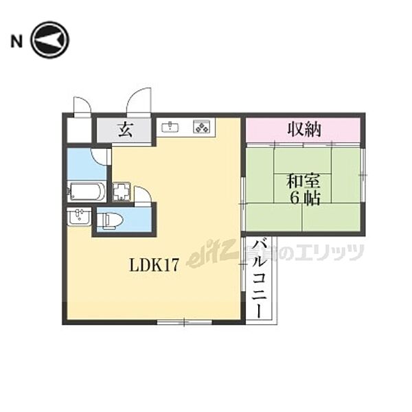 奈良県生駒市壱分町(賃貸マンション1LDK・3階・48.00㎡)の写真 その2