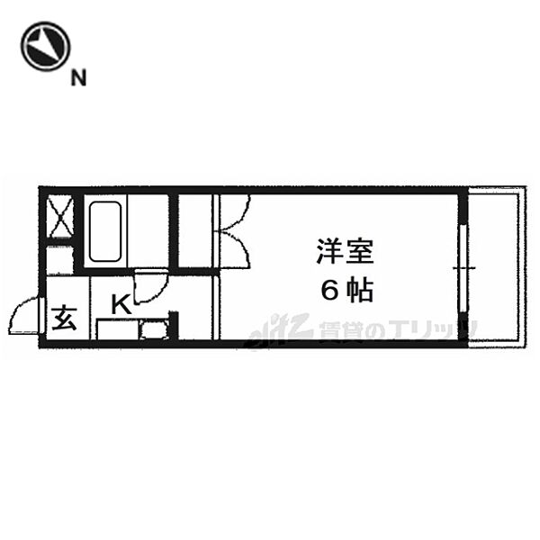 大阪府枚方市南楠葉1丁目(賃貸アパート1K・2階・17.00㎡)の写真 その2