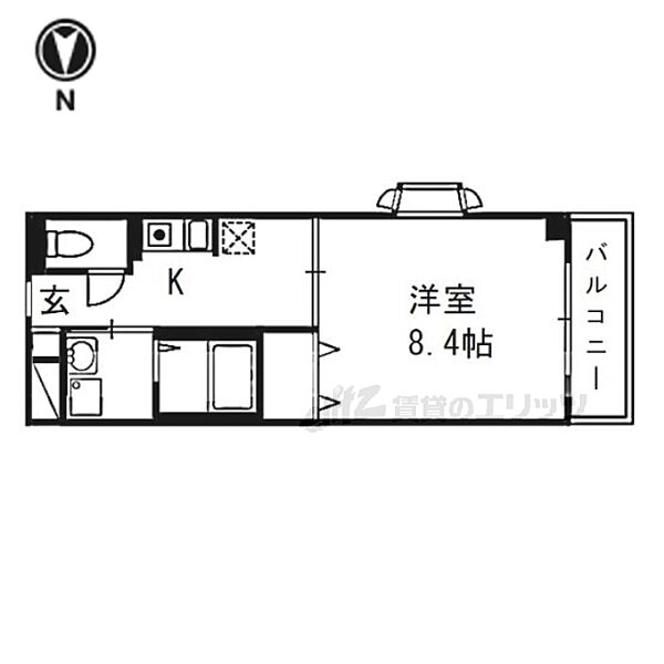 メゾンフルブレス 301｜大阪府枚方市招提北町1丁目(賃貸マンション1K・3階・28.05㎡)の写真 その2