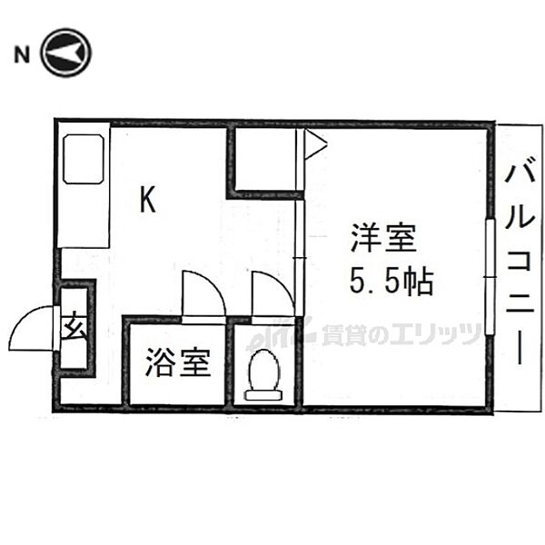 ロータリーマンション香里北之町 411｜大阪府寝屋川市香里北之町(賃貸マンション1K・4階・21.00㎡)の写真 その1