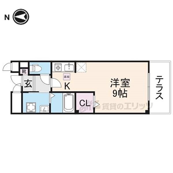 奈良県天理市前栽町(賃貸マンション1K・1階・25.72㎡)の写真 その2