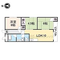 サンローズマンション 2階 ｜ 大阪府枚方市津田元町１丁目（賃貸マンション3LDK・2階・63.05㎡） その1