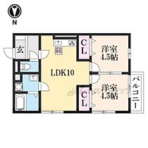 リニュエラ香里園町 205 ｜ 大阪府枚方市香里園町（賃貸アパート2LDK・2階・45.65㎡） その2