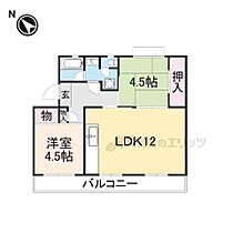 釈尊寺第一住宅12棟  ｜ 大阪府枚方市釈尊寺町（賃貸マンション2LDK・5階・54.37㎡） その1