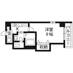 M'プラザ津田駅前10番館 1Kの間取図画像