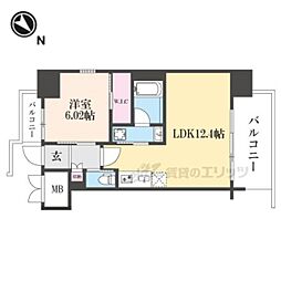 プレジオ森河内ＡＳＩＡＮ 11階1LDKの間取り