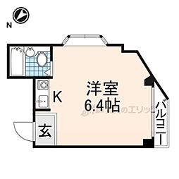 ハマンション枚方元町 ワンルームの間取図画像