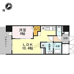 テラス天の川 1LDKの間取図画像