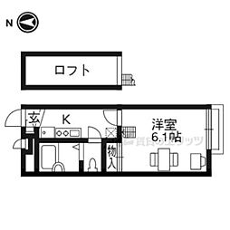 レオパレスエトワール津田西町 1Kの間取図画像