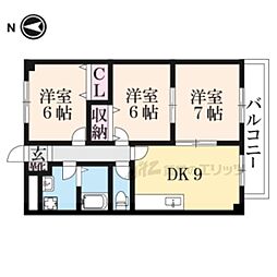 ウインズヒル 3DKの間取図画像
