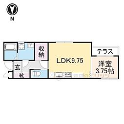 クレドールK 1LDKの間取図画像