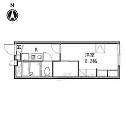 レオパレス光善寺 1Kの間取図画像