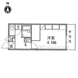 レオパレスIB 1Kの間取図画像