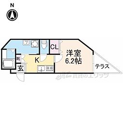 アンリシール3 1Kの間取図画像