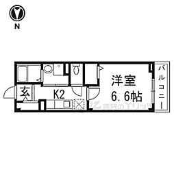 ドゥーエコーキ 1Kの間取図画像