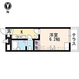 レオパレスドミール 1Kの間取図画像