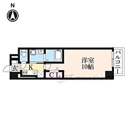 ルミエール生駒 1Kの間取図画像