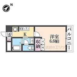グランドソレーユ 1Kの間取図画像
