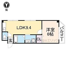 M'プラザ津田駅前参番館 1LDKの間取図画像