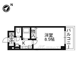 M'プラザ津田駅前10番館 1Kの間取図画像
