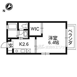 マハロハイツ 1Kの間取図画像