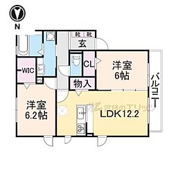 レジェンド青山W 2LDKの間取図画像