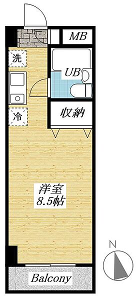 フェニックスヒルズ 403｜東京都日野市東豊田4丁目(賃貸マンション1R・4階・24.60㎡)の写真 その2