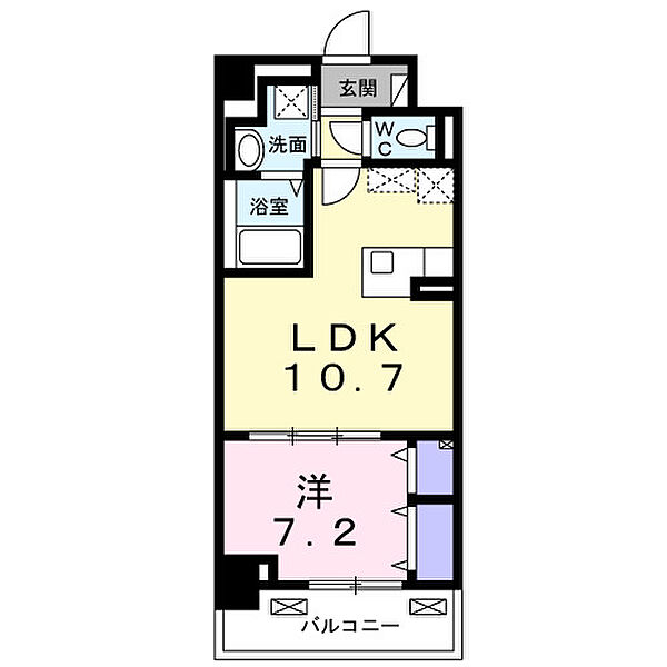 東京都日野市大字日野(賃貸マンション1LDK・4階・39.35㎡)の写真 その2