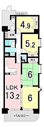 モアグレース高畑 4LDKの間取図画像