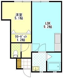 セレーナ・倉内 1LDKの間取図画像