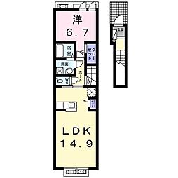 コンフォール1 1LDKの間取図画像