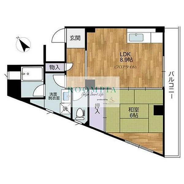 文栄マンション 202｜東京都品川区小山５丁目(賃貸マンション1LDK・2階・45.53㎡)の写真 その2