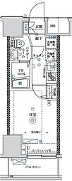 フェルクルールプレスト青戸 1Kの間取図画像