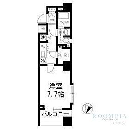 パレステュディオ新宿パークサイド 1Kの間取図画像