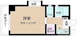 ビルトモア西新宿 1Kの間取図画像
