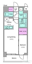KDXレジデンス上石神井2 1LDKの間取図画像
