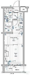 PREMIUMCUBE大岡山DEUX 1DKの間取図画像