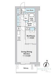 アビティグランデ砧 1LDKの間取図画像