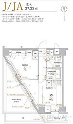 メイクスデザイン高田馬場 1LDKの間取図画像