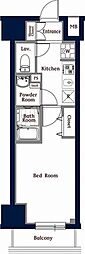 N-stageUeno 1Kの間取図画像