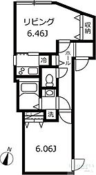 ブランシェ新中野 1DKの間取図画像
