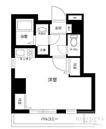ミリオンステージ西早稲田壱番館 ワンルームの間取図画像