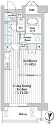 アビティグランデ砧 1LDKの間取図画像